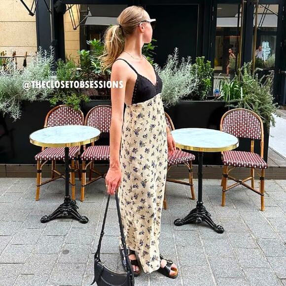 ZARA Combination Maxi Slip Dress NWT - Picture 1 of 11